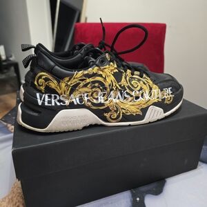 Versace Jeans Couture Black and Gold Men's Sneakers